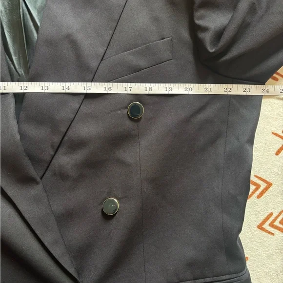 Luigi Cardini 100% Merino Wool Sport Coat Blazer 44R Blue Luxury Made in Italy - Picture 12 of 13